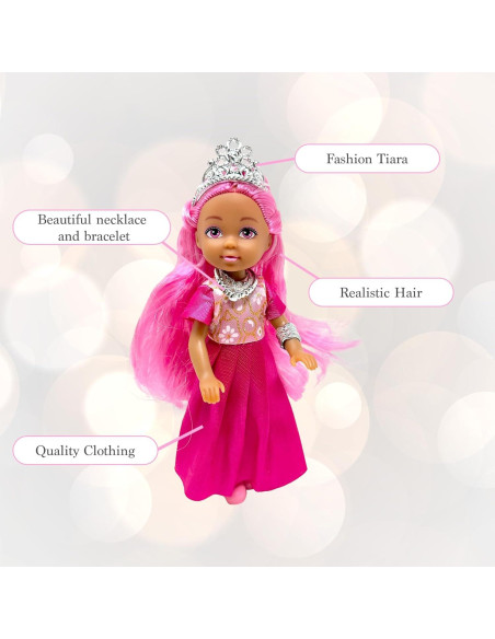 Juego de Muñecas Princesas Pequeñas - 9 Figuras con Tiara Juego de Muñecas Princesas Pequeñas - 9 Figuras con Tiara