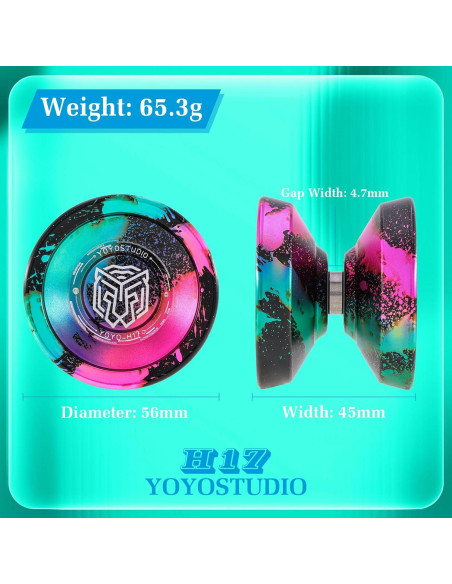 Yoyo Profesional YOYOSTUDIO H17 Metal 56mm para Trucos Yoyo Profesional YOYOSTUDIO H17 Metal 56mm para Trucos