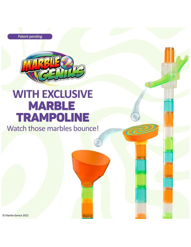 Conjunto de impulsores Marble Genius 30 piezas con trampolín