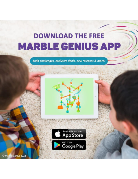 Conjunto de impulsores Marble Genius 30 piezas con trampolín Conjunto de impulsores Marble Genius 30 piezas con trampolín