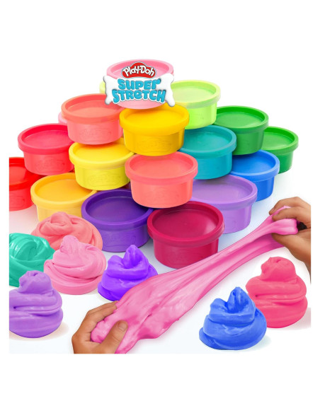 Play-Doh Super Stretch 30-Pack - Masa Sensorial Divertida Play-Doh Super Stretch 30-Pack - Masa Sensorial Divertida
