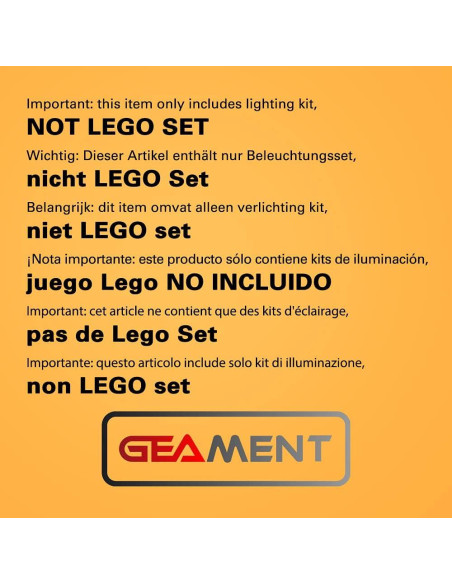 Kit de Luz LED GEAMENT para Lego 71040 Castillo Disney Kit de Luz LED GEAMENT para Lego 71040 Castillo Disney