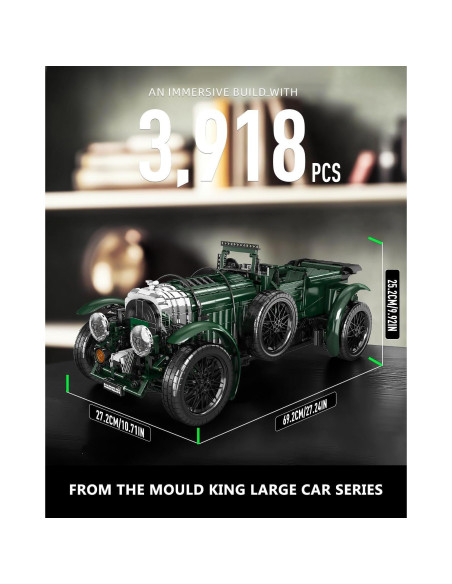 Mould King 13191 Coche Vintage Bloques de Construcción 3918 Pzs Mould King 13191 Coche Vintage Bloques de Construcción 3918 Pzs