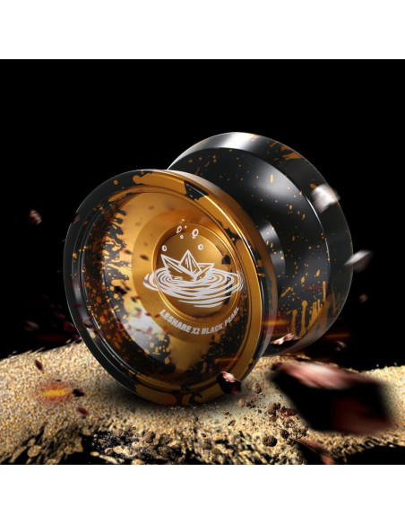 Yoyo Profesional LESHARE T1 Doble Modo - Negro Dorado Yoyo Profesional LESHARE T1 Doble Modo - Negro Dorado