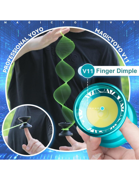 Yo-Yo Profesional V11 MagicYoyo + K1 para Principiantes Yo-Yo Profesional V11 MagicYoyo + K1 para Principiantes