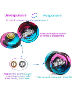 Yoyo Profesional JOLESHARE No Responsivo con Cuerdas y Guantes 2