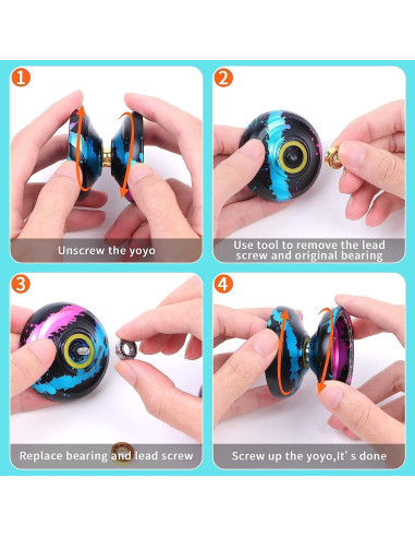Yoyo Profesional JOLESHARE No Responsivo con Cuerdas y Guantes