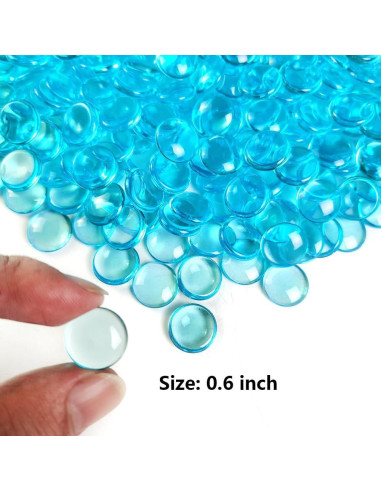 630 Piezas Gemas Acrílicas Azules para Decoración de Jarrones