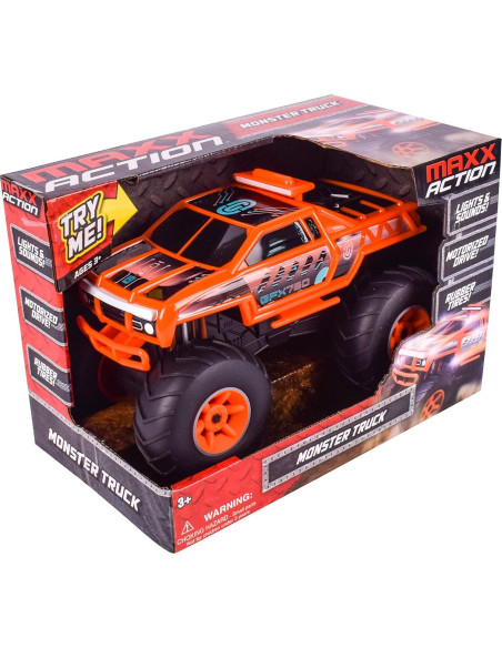 Camión Monster Naranja Motorizado con Luces y Sonidos 23cm Camión Monster Naranja Motorizado con Luces y Sonidos 23cm