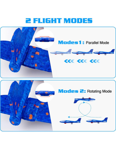 Paquete de 6 Juguetes Lanzadores de Aviones LED - LJZJ