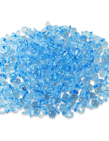 Mini Chupetes Acrílicos Super Z Outlet 144 Piezas Azul