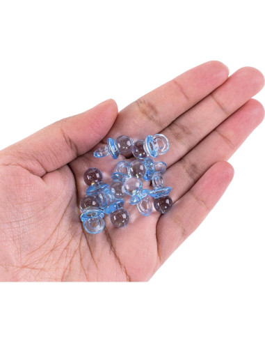 Mini Chupetes Acrílicos Super Z Outlet 144 Piezas Azul