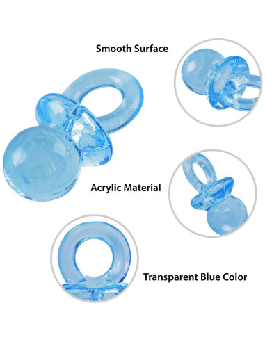 Mini Chupetes Acrílicos Super Z Outlet 144 Piezas Azul