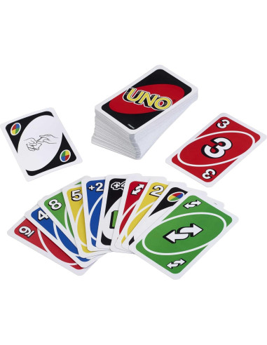 Juego de Cartas UNO Clásico Mattel - 112 Cartas - Comodines
