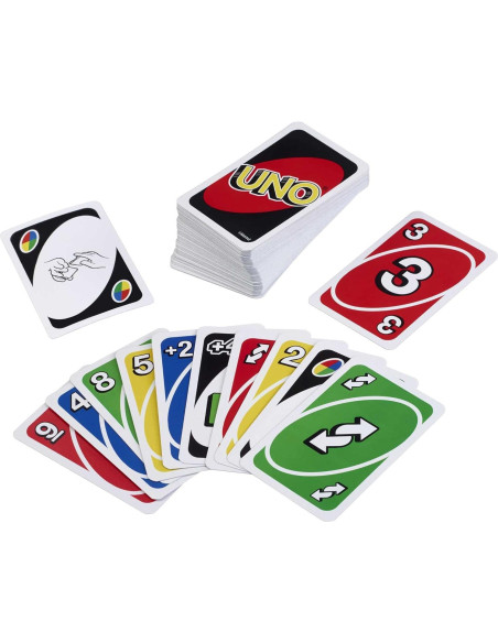 Juego de Cartas UNO Clásico Mattel - 112 Cartas - Comodines Juego de Cartas UNO Clásico Mattel - 112 Cartas - Comodines