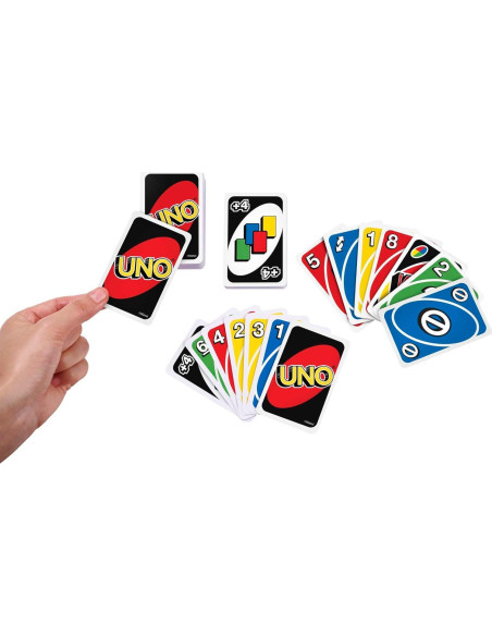 Juego de Cartas UNO Clásico Mattel - 112 Cartas - Comodines Juego de Cartas UNO Clásico Mattel - 112 Cartas - Comodines