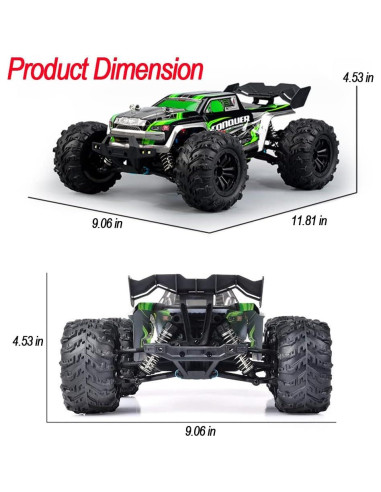Coche RC 1:16 Yidedraw Conquer Verde 50 KMH 4WD Todos Terrenos