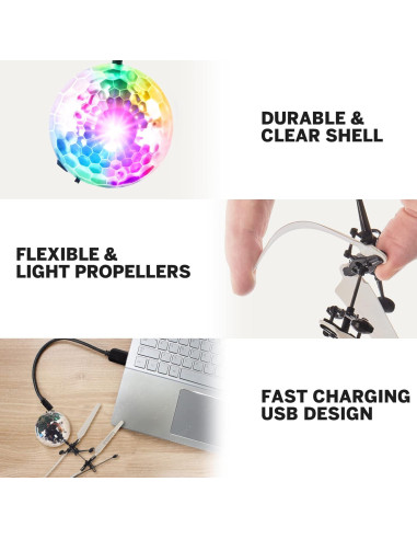 Drone de Bola Voladora Force1 Orbiter LED Multicolor