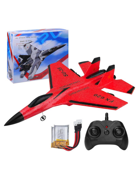 Avión RC Beffkkip FX620 2.4GHz Fácil de Volar Rojo Avión RC Beffkkip FX620 2.4GHz Fácil de Volar Rojo