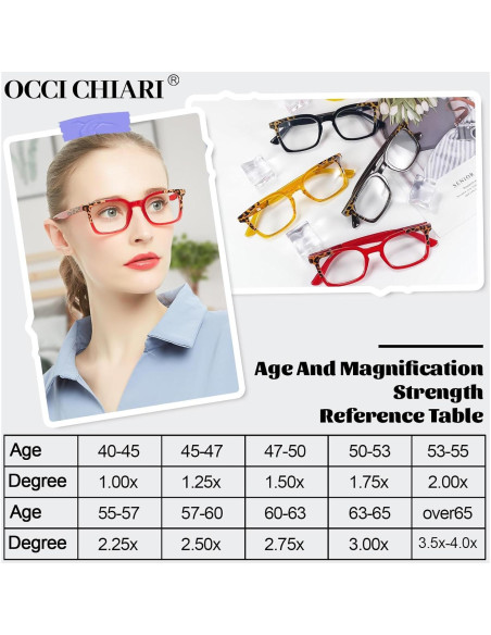 Gafas de Lectura OCCI CHIARI para Mujeres 3.5x Rojo Gafas de Lectura OCCI CHIARI para Mujeres 3.5x Rojo