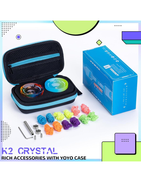 Yoyo K2 de Cristal - Paquete de 2 Yoyos Responsivos Yoyo K2 de Cristal - Paquete de 2 Yoyos Responsivos
