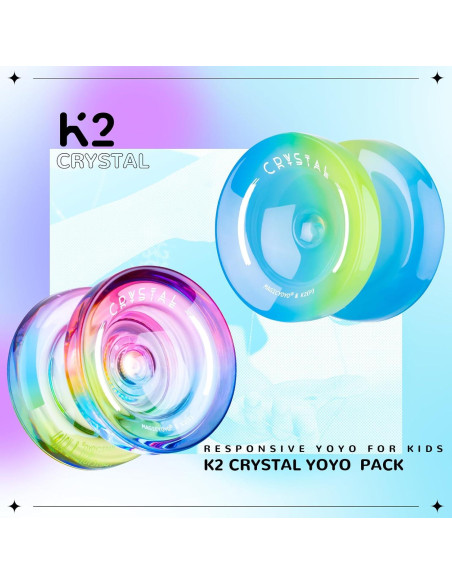 Yoyo K2 de Cristal - Paquete de 2 Yoyos Responsivos Yoyo K2 de Cristal - Paquete de 2 Yoyos Responsivos