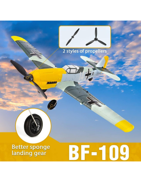 Avión RC ANTSIR BF-109E 4 Canales 6 Ejes para Principiantes Avión RC ANTSIR BF-109E 4 Canales 6 Ejes para Principiantes