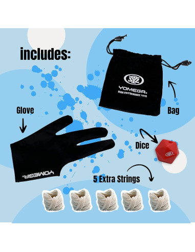 Yoyo Yomega Dash de Aluminio No Responsivo + 5 Cuerdas