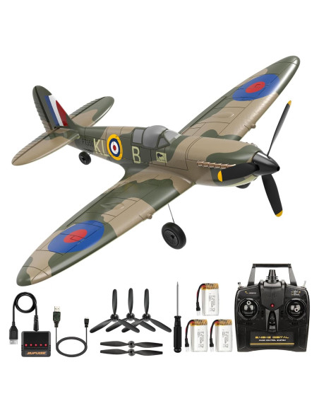 Avión RC Spitfire VOLANTEX 4 Canales con Giroscopio Avión RC Spitfire VOLANTEX 4 Canales con Giroscopio