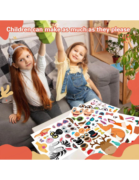 Stickers de Animales DUJAA 24 Diseños Creativos para Niños