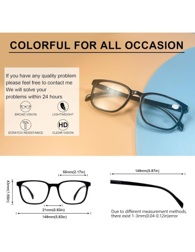 Gafas de Lectura OCCI CHIARI 4.0x Anchas para Hombres