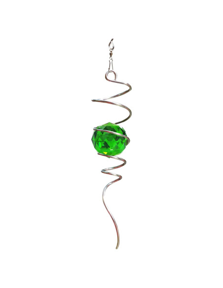 Fonmy Bola de Cristal Verde Espiral 33 cm Decoración Jardín Fonmy Bola de Cristal Verde Espiral 33 cm Decoración Jardín
