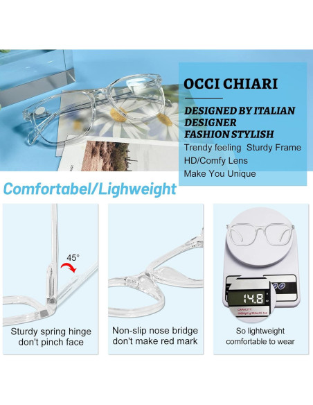 Gafas de Lectura OCCI CHIARI 5.0x Anchas para Hombres Gafas de Lectura OCCI CHIARI 5.0x Anchas para Hombres