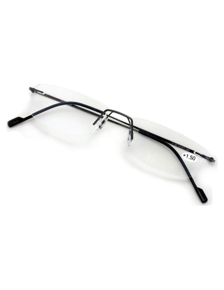 Gafas de lectura sin montura Free Vision 3.25x metal gris Gafas de lectura sin montura Free Vision 3.25x metal gris
