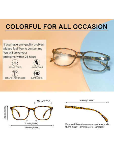 Gafas de Lectura OCCI CHIARI 5.0x Anchas para Hombres Gafas de Lectura OCCI CHIARI 5.0x Anchas para Hombres