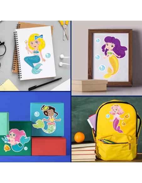 24 Hojas Stickers Sirena DUJAA para Niños y Manualidades 24 Hojas Stickers Sirena DUJAA para Niños y Manualidades