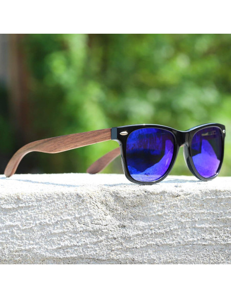 Gafas de sol de madera de nogal UV400 para hombres Gafas de sol de madera de nogal UV400 para hombres