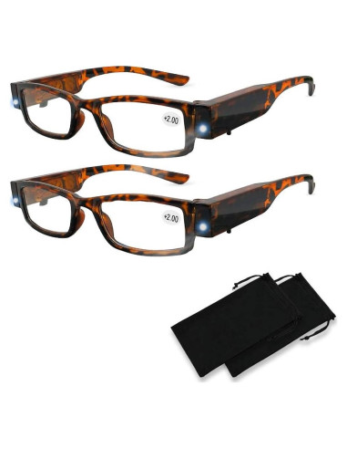 Gafas de Lectura DUANMEI con Luces LED +2.0 Unisex