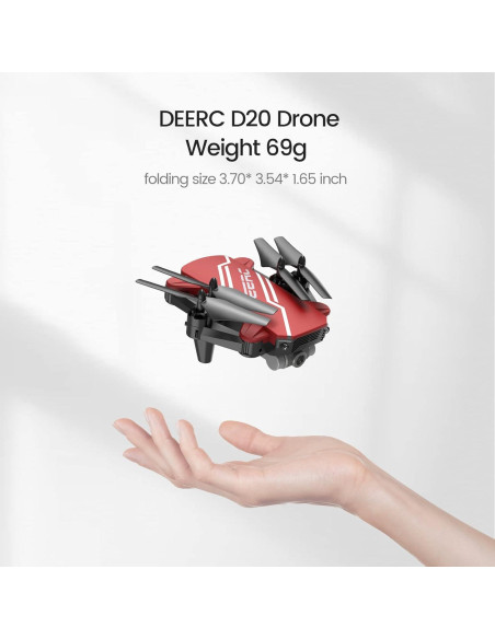 Dron Mini DEERC D20 con Cámara HD 720P y 2 Baterías Dron Mini DEERC D20 con Cámara HD 720P y 2 Baterías