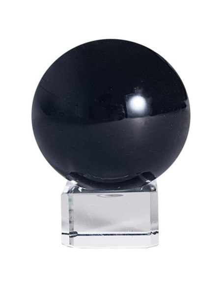 Bola de Cristal K9 50mm LONGWIN con Soporte Negro Bola de Cristal K9 50mm LONGWIN con Soporte Negro