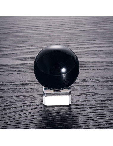 Bola de Cristal K9 50mm LONGWIN con Soporte Negro