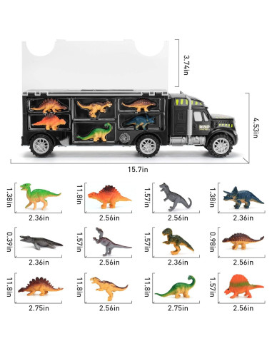 Camión Transportador de Dinosaurios MOBIUS con 12 Figuras