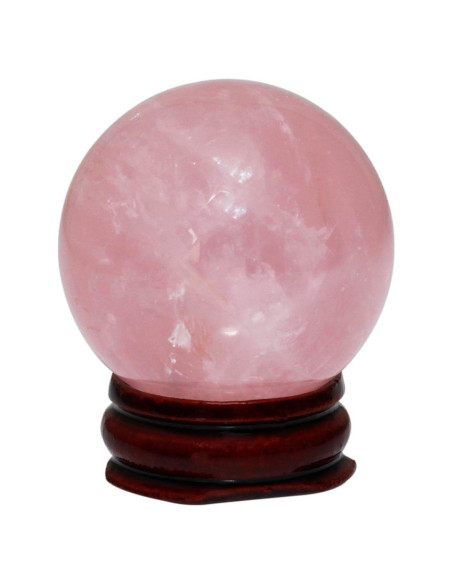 Bola de Cuarzo Rosa Natural mookaitedecor con Soporte Bola de Cuarzo Rosa Natural mookaitedecor con Soporte