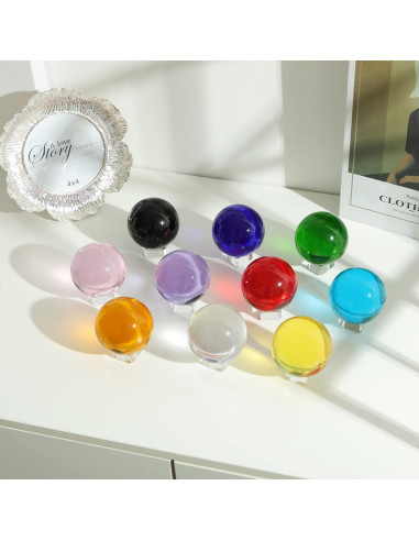 Bola de Cristal K9 50mm LONGWIN con Soporte Ámbar
