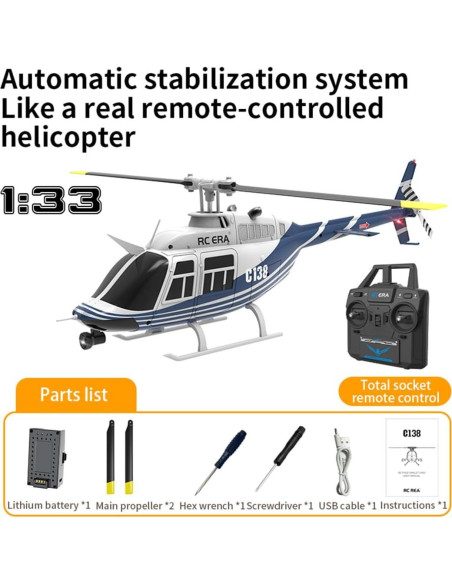 C138 Helicóptero RC OYDL 6CH Giroscopio 306mm RTF C138 Helicóptero RC OYDL 6CH Giroscopio 306mm RTF