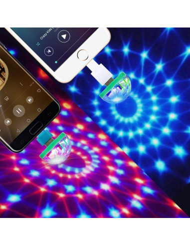 Mini Luz de Fiesta USB Ytuomzi RGB Control Sonido 4W