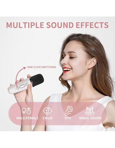 Mini máquina de karaoke Snowall Bluetooth con micrófono