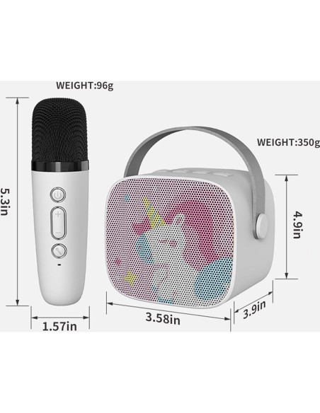 Mini máquina de karaoke Snowall Bluetooth con micrófono Mini máquina de karaoke Snowall Bluetooth con micrófono