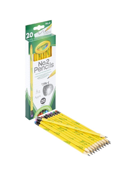 Lápices Crayola N 2 Borrables, 20 Piezas para Aula Lápices Crayola N 2 Borrables, 20 Piezas para Aula