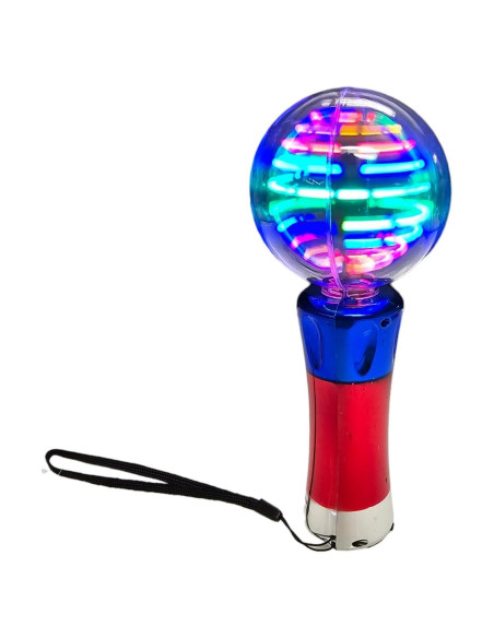 Varita mágica giratoria Zugar Land con bola LED 19 cm Varita mágica giratoria Zugar Land con bola LED 19 cm